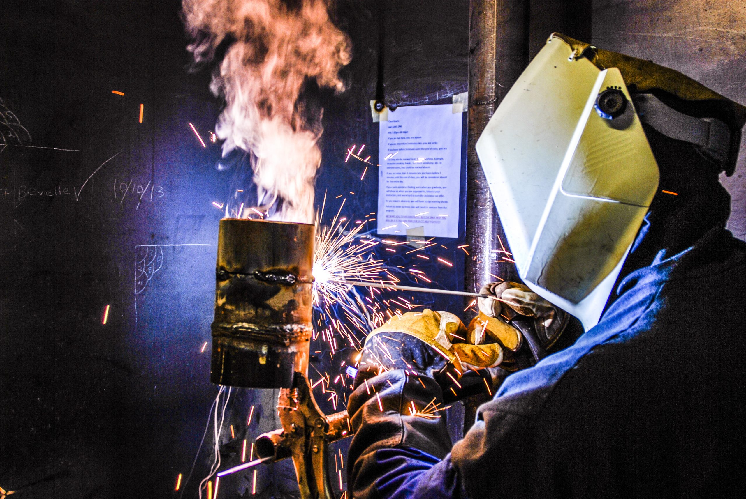 welder training in classroom