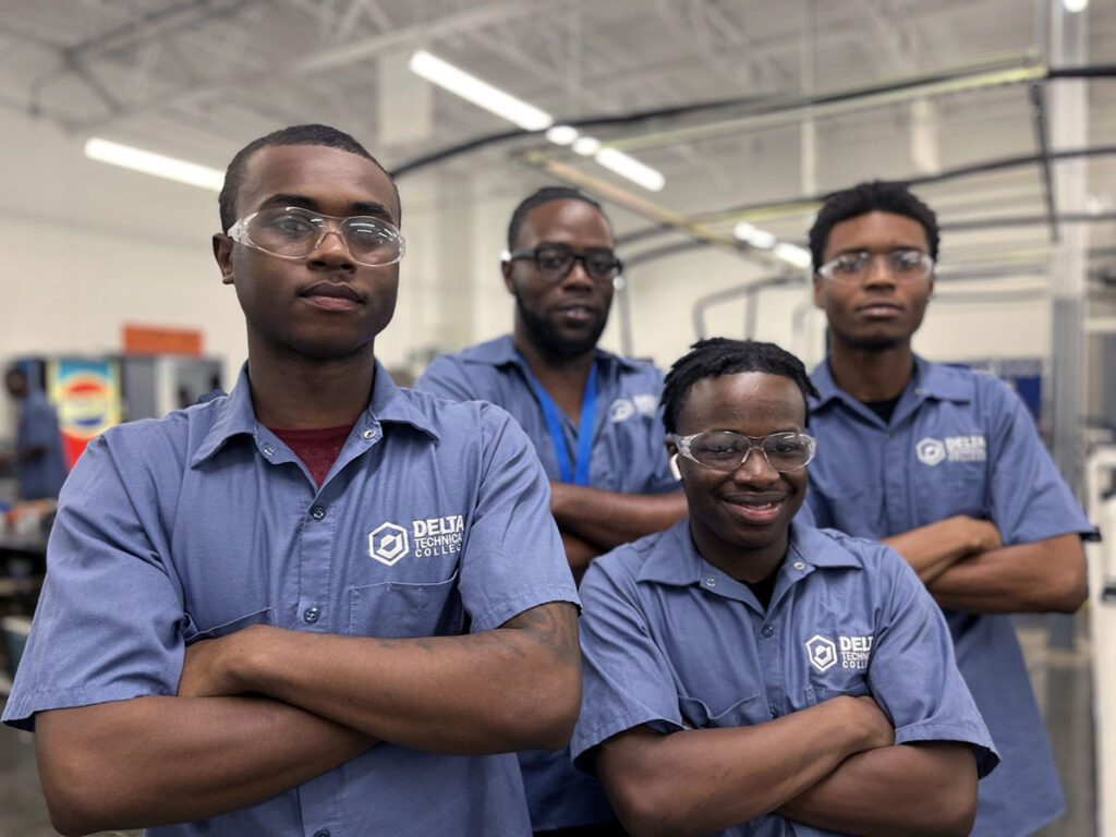 HVAC Students preparing for class